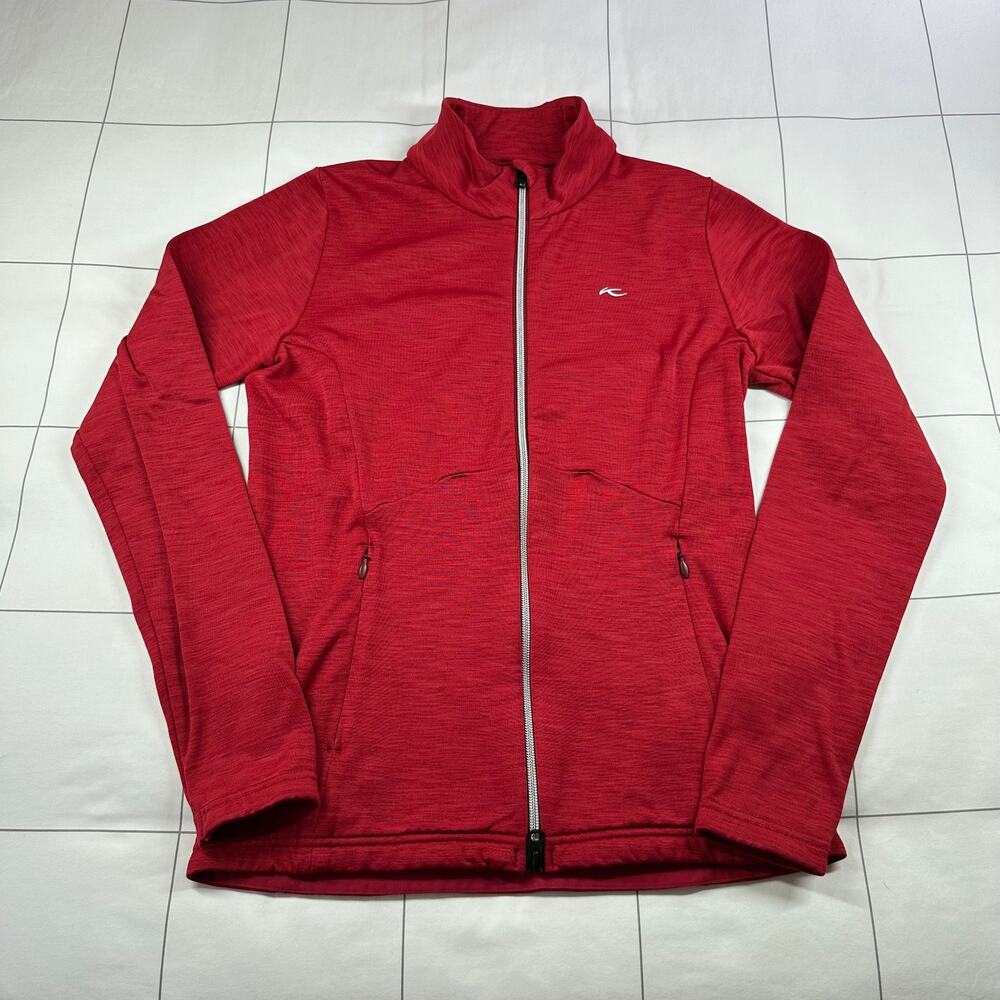 Kjus Jacket Womens Medium Red Mirra CL Full Zip Thermal Mid Layer Quick Dry